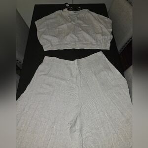 Lucky Day Linen Pant Set - Oatmeal